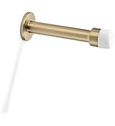 Khtumeware 3" Brushed Brass Premium Door Stoppers,Metal Solid Rigid Door Stop 2 Pack, Sound Dampe...