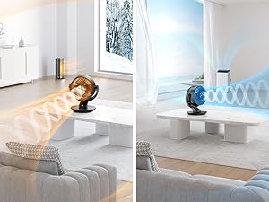 Dreo Desk Fan Small Oscillating Air Circulator, Portable Fan for Bedroom Whole Room Office Desktop