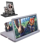 KUVPIUS 14 Inch Phone Screen Magnifier, 3D HD Phone Magnifier, Anti-Glare 2-3X Magnification Dual...
