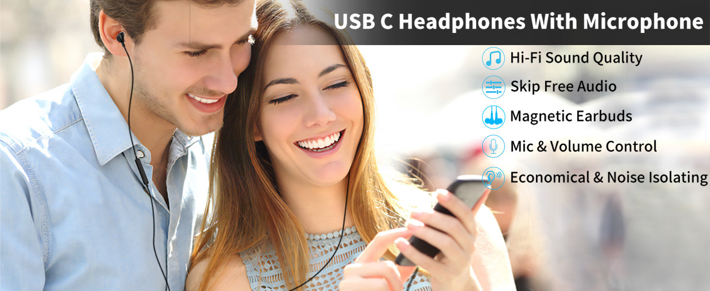 usb c headphones wired