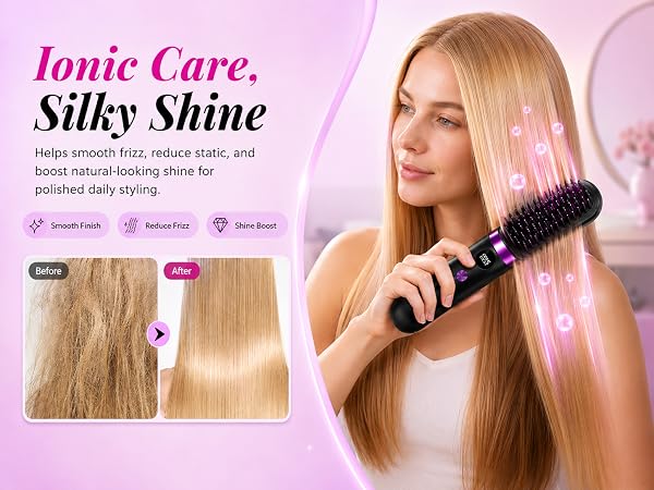 cordless hair straightener brush