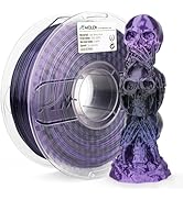 AMOLEN PLA 3D Printer Filament, Silk Shiny Black Purple PLA Filament 1.75mm, Color Change 3D Prin...