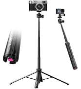 Upgrade ULANZI TT24 59" One-Touch Opening Selfie Stick Tripod Extension Pole Handle w Ball Head, ...