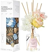 Chloefu Lan Cashmere Vanilla Reéd Diffuser Set with Flowers Reéd Diffuser Sticks, 6.7oz Scent Fra...