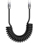 ZEDKO Coiled USB C to USB C Cable 3FT 100W USB C Charger Cord for iPhone 17 16 15 Plus Pro Max PD...