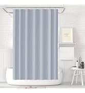 timecity Grey Shower Curtain Liner Plastic Bath Curtain with 3 Magnets Thickened Water Proof Quic...