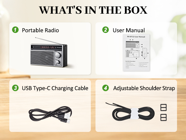 Portable am fm radio shortwave with bluetooth