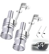 Turbo Whistle for Exhaust Pipe 2 PCS, Aorplim Car Turbo Exhaust Whistle, XL Size Aluminum Alloy U...