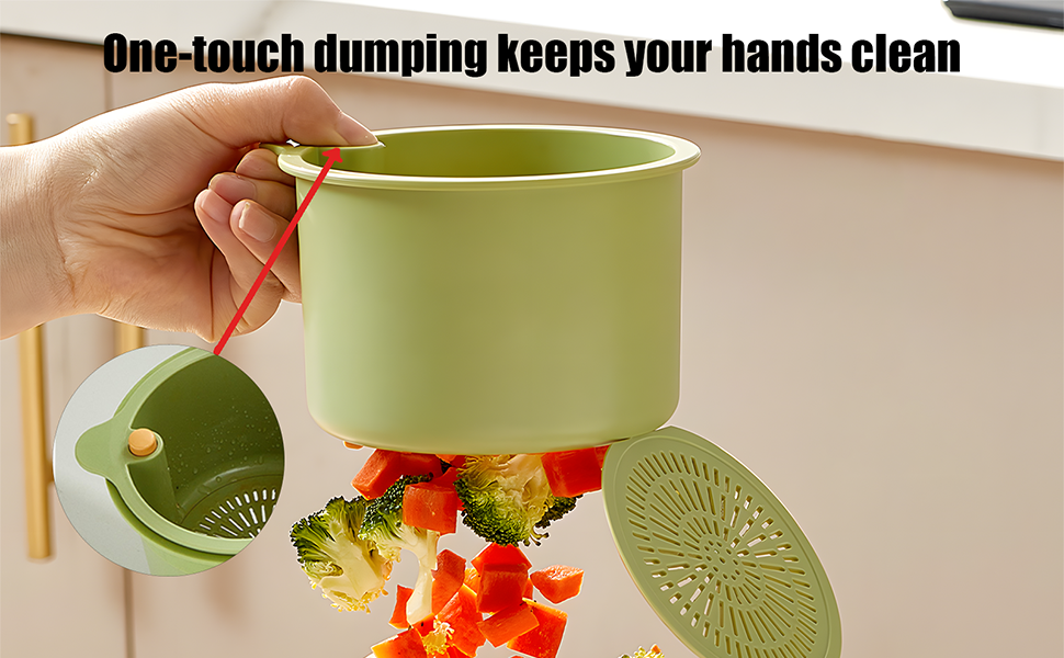 Press Automatic Dumping Kitchen Draining Basket