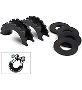 BUNKER INDUST D Ring/Shackle Isolator Kit,1 Pair Black D-Ring Isolator and 4 Pcs Washers Dring Co...