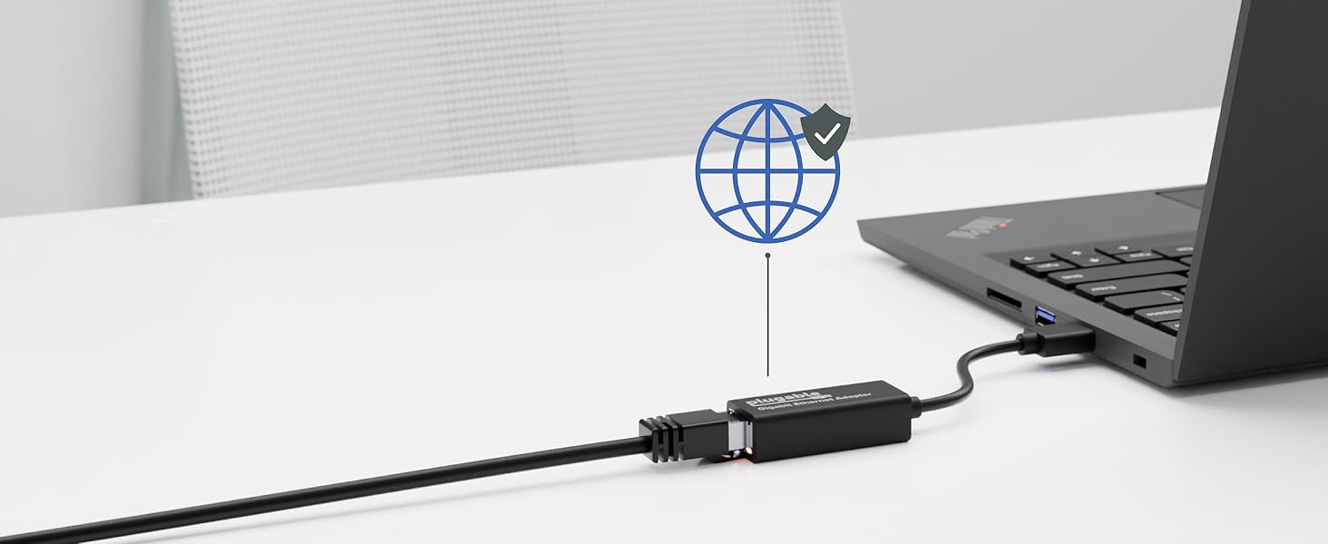 USB to Ethernet Adapter: Wired Gigabit speeds via USB, powered by ASIX AX88179