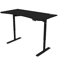 Arozzi Arena Large Gamer Desk - 63x32” Adjustable Height PC Gaming Desk with Storage for Cables & Tr...
