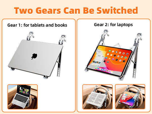 Car Laptop Mount Steering Wheel Tray Holder, Height Adjustable Car Desk for Laptop Computer Tablet