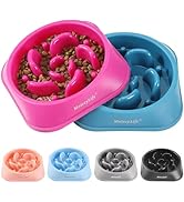 MateeyLife Slow Feeder Dog Bowls 2PCS, Anti-Choking Puzzle Dog Food Bowls, Anti-Slip Interactive ...