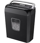 Bonsaii Paper Shredder for Home Use,6-Sheet Crosscut Paper and Credit Card Shredder for Home Offi...