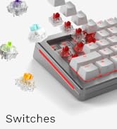 Glorious Fox Linear Mechanical Switches for Mechanical Keyboards: 110 PCS, 3-pin, Transparent for...
