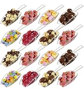 Mini Clear Acrylic Plastic Scoops [24 Pack] for Candy, Ice Cream Bar, Jars, Containers, Coffee, F...