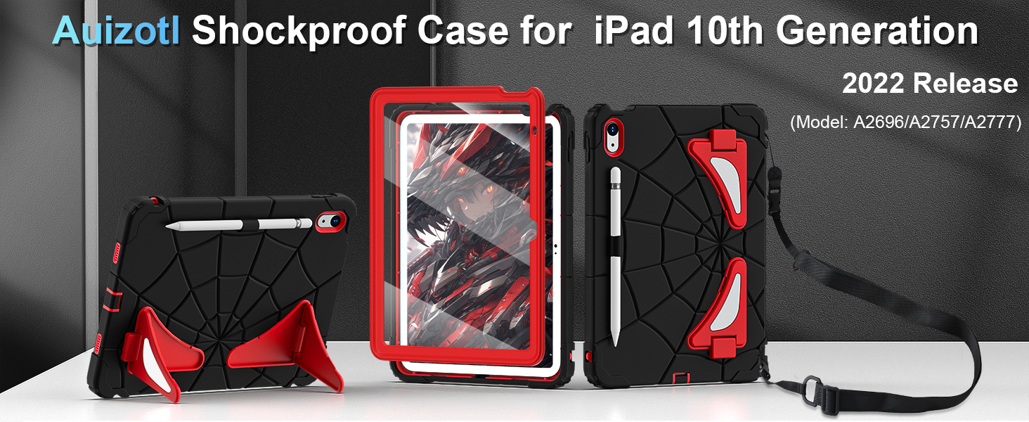 Kids Friendly for iPad Case 10th Generation with Screen Protector