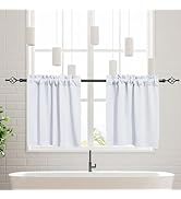 meioro Window Curtain 24 Inches Length Kitchen Window Tier, Small Window Treatments 2 Panels Set ...