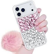 Losin Compatible with iPhone 17 Pro Max Bling Case Luxury 3D Sparkle Diamond Crystal Rhinestones ...