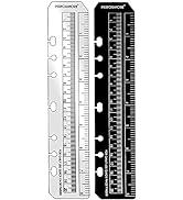 PERFORMORE 2 Pack of Snap-in 8” Bookmark Rulers, Black and Clear Plastic Page Marker Divider Page...