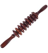 Liitrton Manual Wooden Fascia Massage Roller Trigger Points for Release Cellulite Sore Muscle Bla...