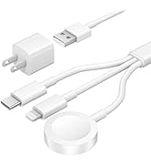 Apple Watch Charger [Apple MFi Certified] 3 in 1 iWatch Charger 4FT Magnetic iWatch Fast Charging...