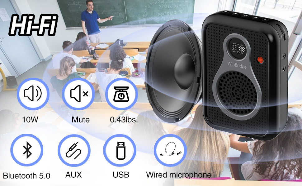 10W multifunctional voice amplifier wired microphone