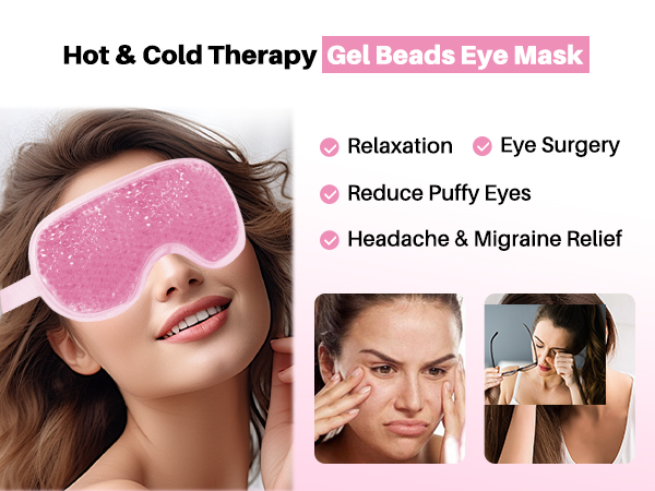 Hot &amp; Cold Therapy gel beads eye mask