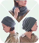 CHARM Mens Summer Beanie Headband - Slouchy Hat Womens Cap Neck Gaiter Head Band