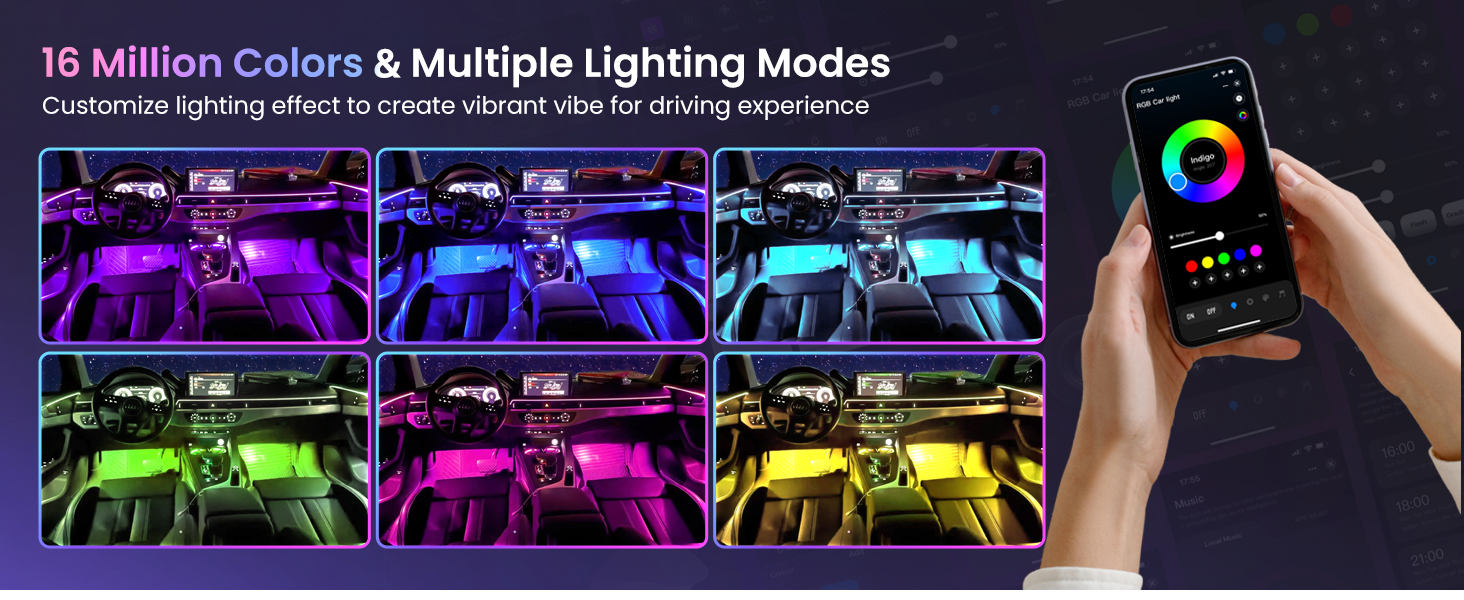 Pak Led Strip Lights for Cars