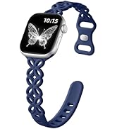 DaQin Slim Silicone Band for Apple Watch Bands for Women 40mm 38mm 41mm 42mm 44mm 45mm 49mm, Cute...