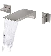 KAPHOME Bathtub Faucet Wall Mount,2 Handles Bathroom Waterfall Tub Faucet,Brass Bathtub Filler Ta...