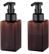 UUJOLY Foaming Soap Dispenser, 450ml (15oz) Refillable Pump Bottle Plastic for Liquid Soap, Shamp...