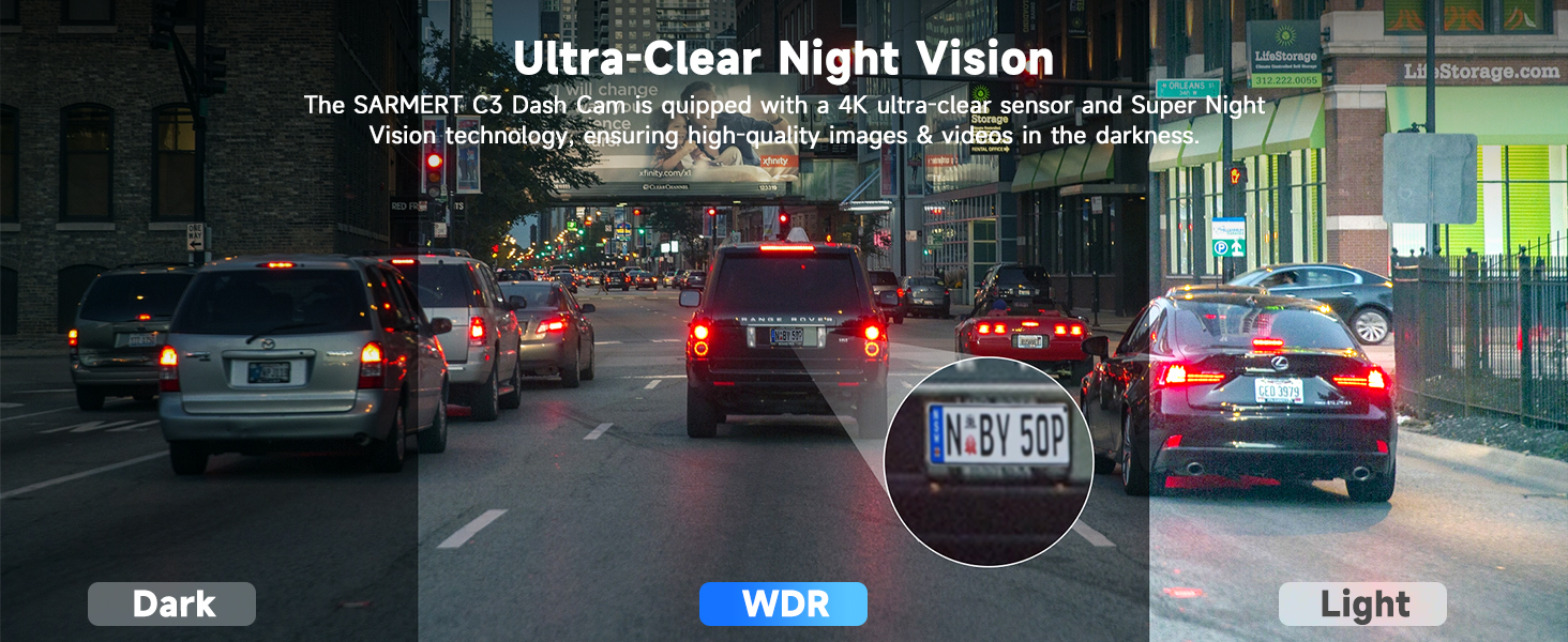 Night vision dash cam