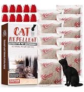 10 Pack Natural cat Detterent for Indoor Outdoor Use, Strong Peppermint and Garlic Cat Repellent ...
