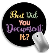 Funny Work Mouse Pad, Small Round Mouse Pads for Desk, Mini Travel Mousepad for Wireless Computer...