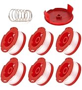 FUSHUI CMZST0653 String Trimmer Spool Line with Cap Head, 0.065inch/30Ft Weed Eater Spool Compati...