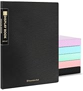 Sooez 30-Pocket Binder with Plastic Sleeves 8.5x11", Heavy Duty Art Portfolio Folder with Clear S...