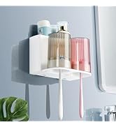 So Nice Toothbrush Holders for bathrooms Accessories Wall Mounted,Electric Shower Toothbrush Hold...