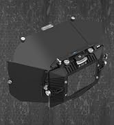 KONDOR BLUE | Hollywood Hood for 4x5 Pro Matte Box | Nesting Top and Side Flags