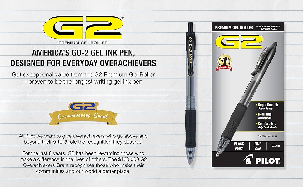 America's Go-2 Gel Ink Pen, Designed for Everyday Overachievers