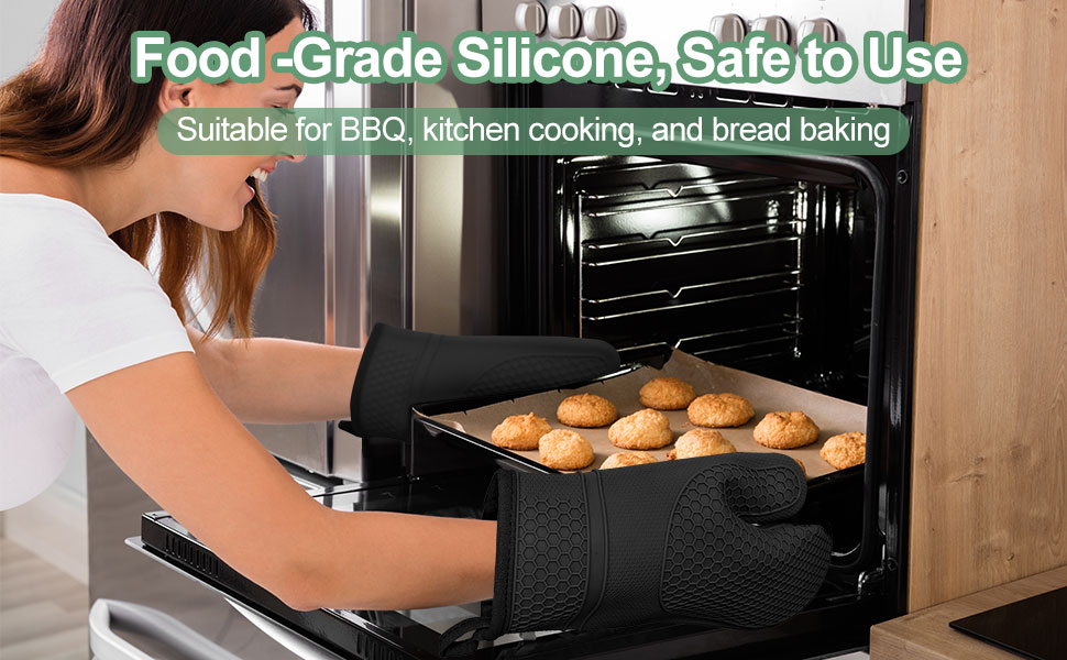 Silicone Oven Mitts Pair