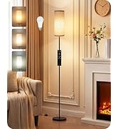 64.4” Dimmable Floor Lamp for Living Room with Remote and Foot Switch, Modern Standing Tall Lamp,...