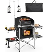 JOUYEK Camping Table, Camping Kitchen Table, Folding Camping Table with Storage Bag, Upgrade Ligh...