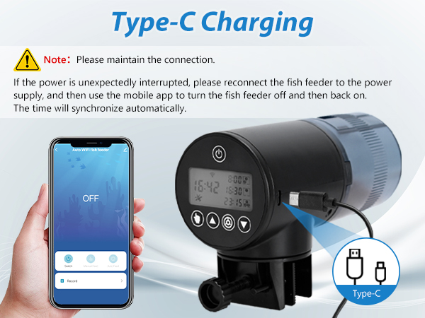 Automatic wifi fish feeder