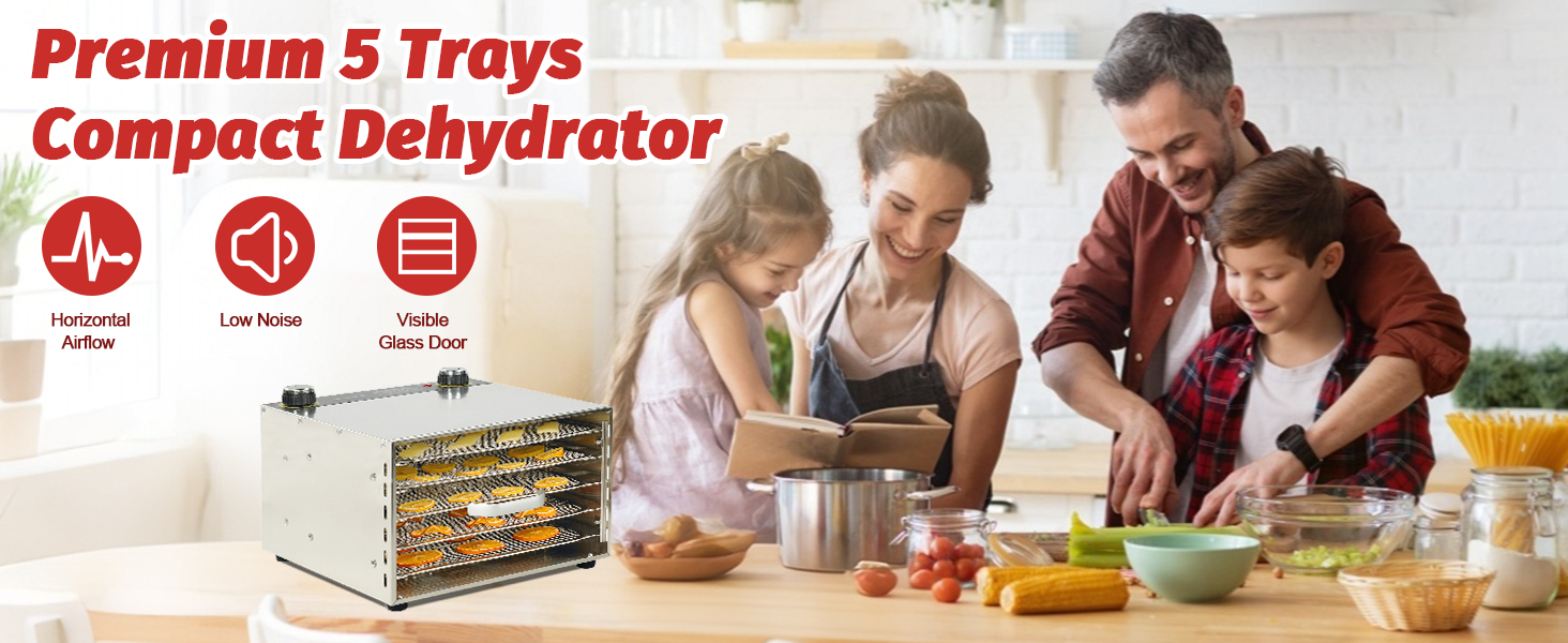 Premium 5 Trays Compact Dehydrator