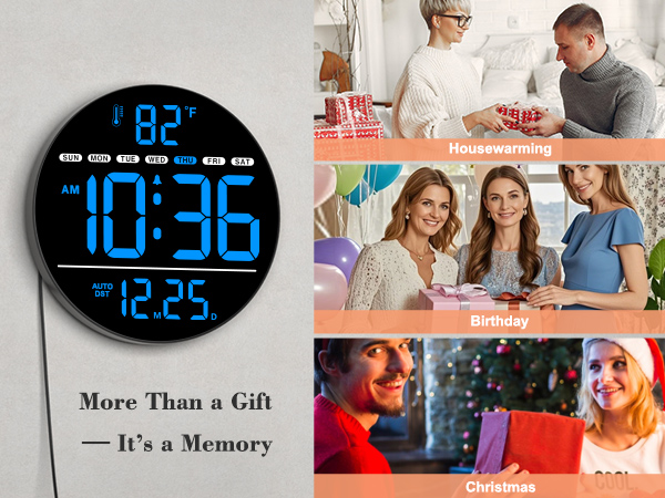 large digital wall clock