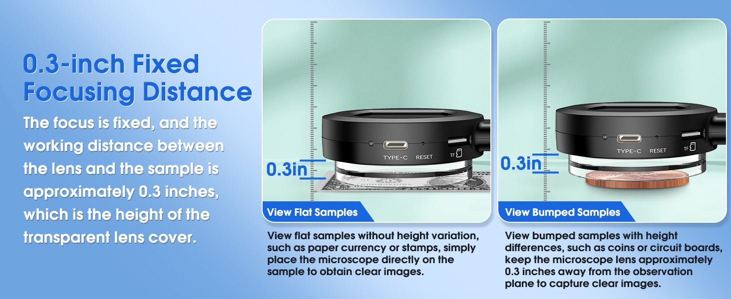 100X Pocket Handheld Mini Portable Digital Microscope Kid Adult Screen Lights Coin Trichomes Jewelry