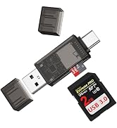 SD Card Reader, Dual Slots Memory Card Reader USB Type C to Micro SD Card Adapter for Google Pixe...